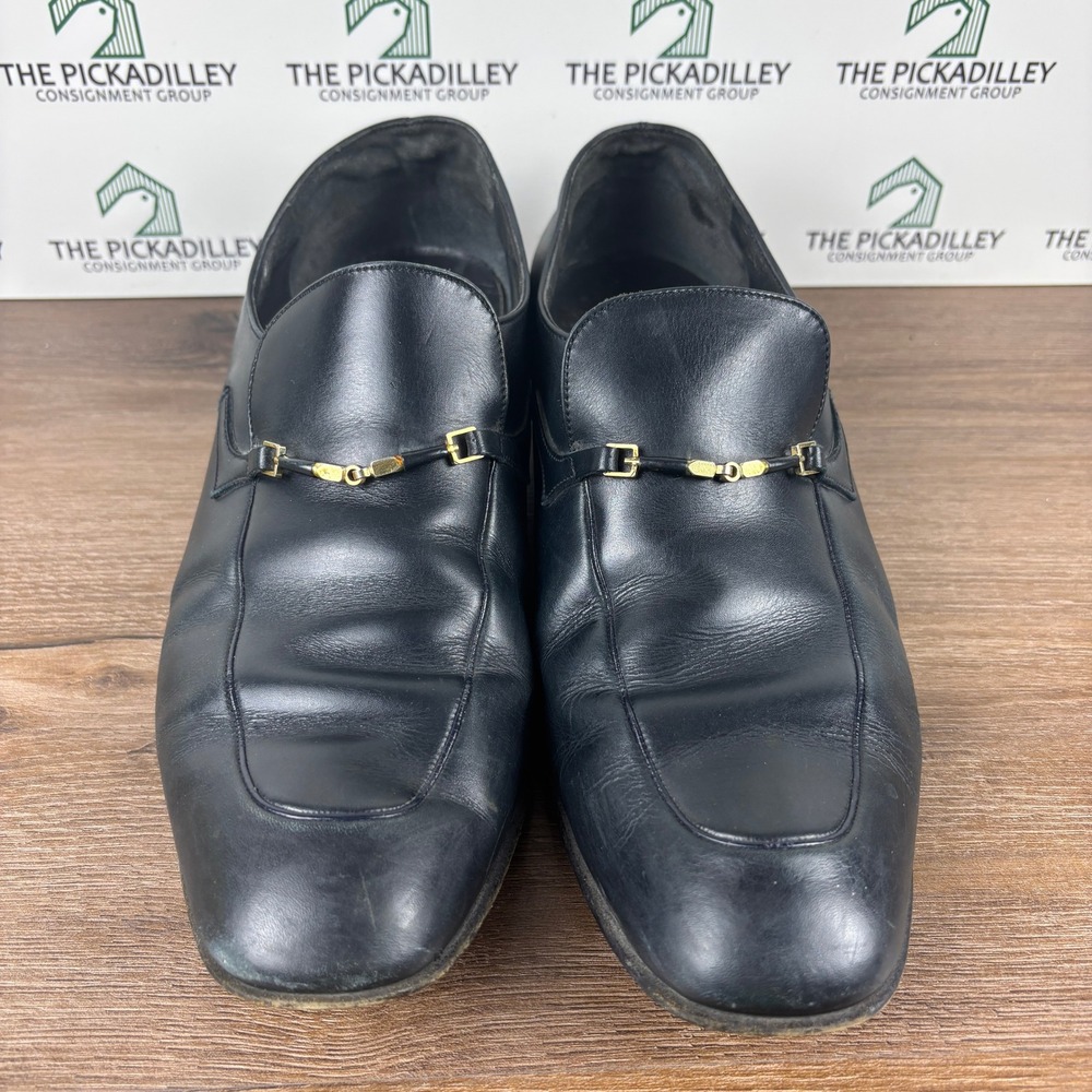 Bally of Switzerland Mens Black Leather Loafer Shoes Size 9.5 M Style 5599‎